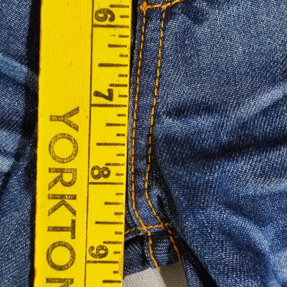 Parasuco selvedge jeans bootcut women's junior sz 12 (27) hard washed ink blue - Picture 12 of 13